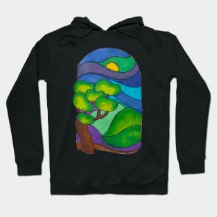 Hand Drawn Landscape Hoodie